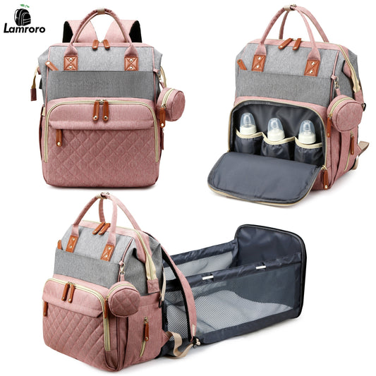Lamroro Multifunctional Diaper Bag Backpack with Changing Station - Trendy Waterproof Large Travel Bag, Perfect for Christmas, Halloween, Thanksgiving, and Carnival Gifts - Kidzy Market