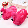 Flamingo Plush Slippers - Thick Fuzzy Non-Slip Indoor Slippers, Warm Cozy Home Shoes for Winter & Autumn