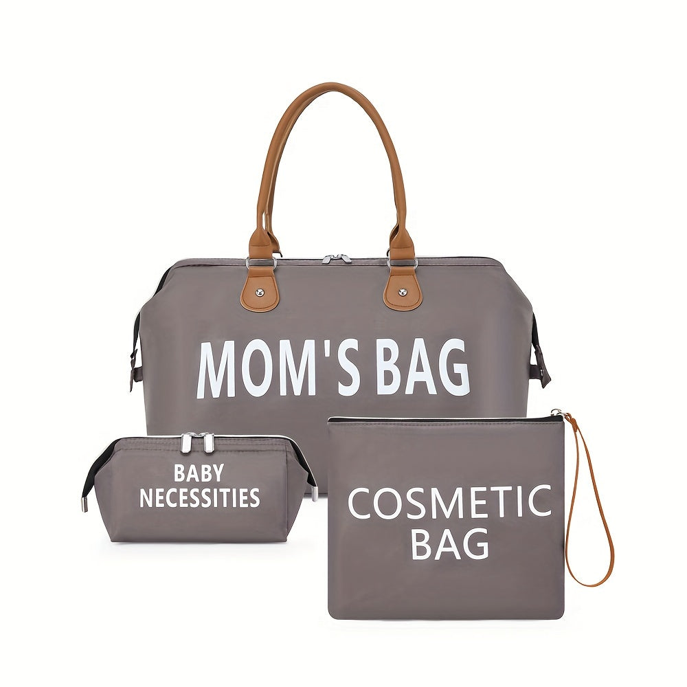 3-Piece Set Large Capacity Multifunctional Travel Bags – Waterproof & Portable Diaper Bag for Moms - Kidzy Market