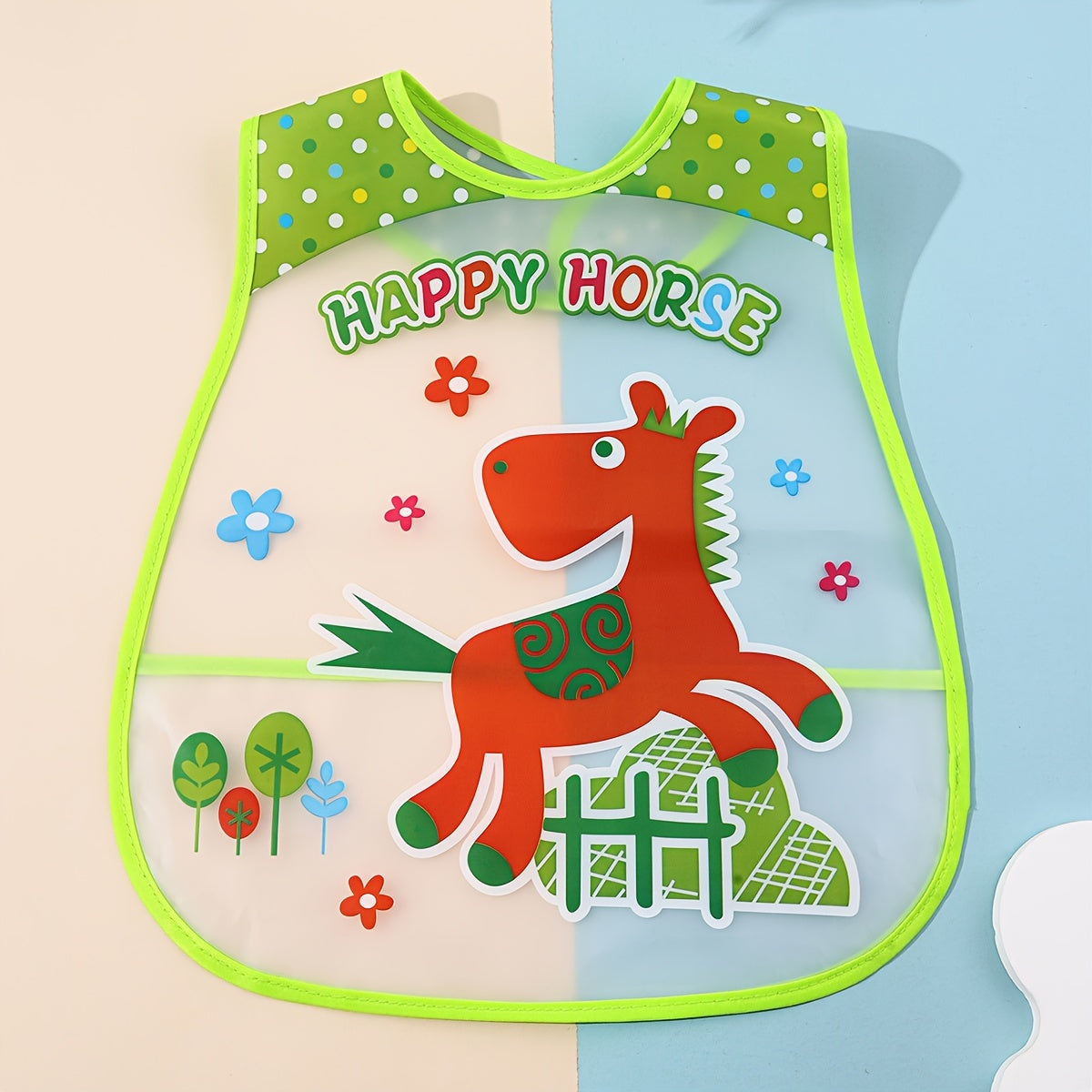 Waterproof Baby Feeding Bib with Magic Tape Closure – Soft, Sleeveless Polyester Bib for Toddlers & Kids - Kidzy Market