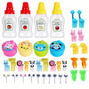 38PCS Cartoon Animal & Fruit Lunch Accessories Set – Salad Dressing Squeeze Bottles, Bento Box Decorations, Fun Mealtime Utensils, BPA-Free Polypropylene (PP)