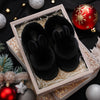 Cozy Rabbit-Ear Fleece Slippers for Couples — Unisex Indoor/Outdoor House Shoes with Thick EVA Sole, Lightweight