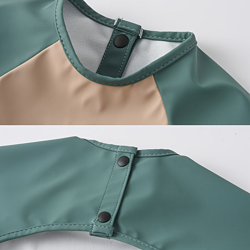 Waterproof Long-Sleeve Baby Bib – Soft PU Smock, Perfect Gift for Christmas, Halloween, Thanksgiving, New Year & Valentine’s Day - Kidzy Market
