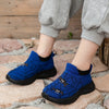 Kids' Spider Web Slip-On Sneakers — Red & Black Breathable Fabric, Non-Slip EVA Mid-Top Shoes for Boys & Girls