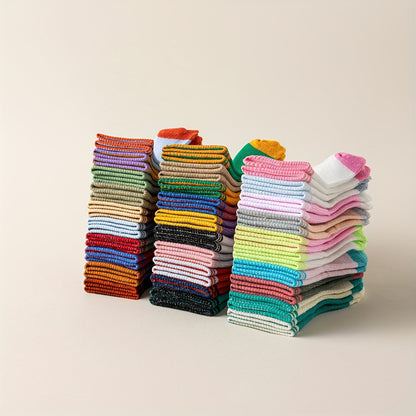 Soft & Cozy 30 Pcs Heart Pattern Crew Socks - Perfect for Fall/Winter for Youngsters