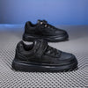 Boys' Hook-and-Loop Casual Sports Shoes — Low-Top Kids Sneakers, Sizes EU 28–40 (7.0–10.0 in / 17.8–25.4 cm) — Black & White, 3 Colors