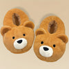 Polar Bear Plush Kids Slippers - Cozy Indoor Slip-On Shoes for Teens & Youth, Blue & Purple Tie-Dye, Warm Fabric, Anti-Slip