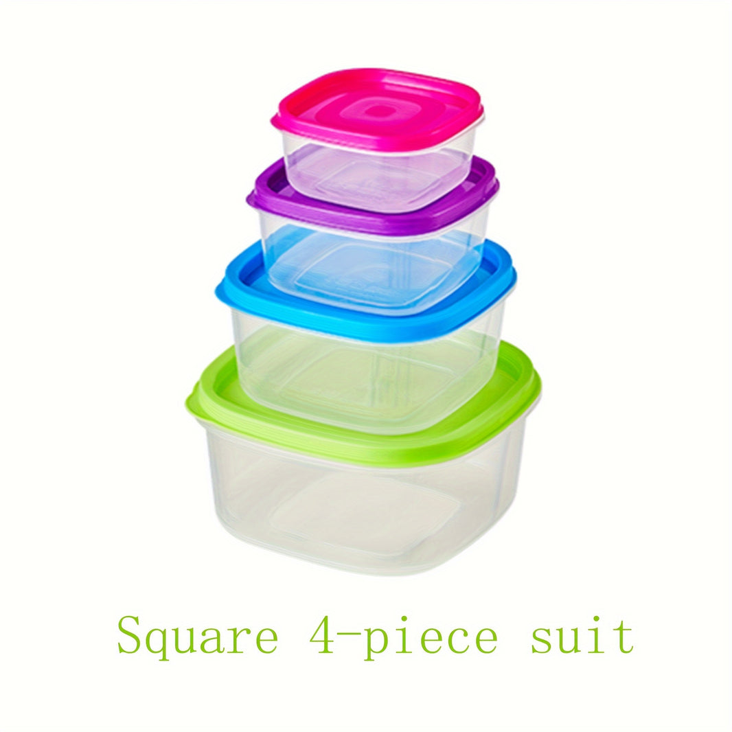 Rainbow Fresh-Keeping Box Set (4/5/6pcs) with Lid – Large Capacity Reusable Food Storage Containers, Leak-Proof, Microwave, Freezer & Dishwasher Safe, Ideal for Lunch, Camping, and Outings