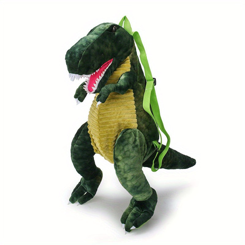 Youngsters’ Dinosaur Backpack – Adorable T-Rex & Triceratops Plush Designs, Lightweight Corduroy with Adjustable Straps, Zip Closure, and Nylon Lining – Ideal for Parties and Everyday Fun - Kidzy Market