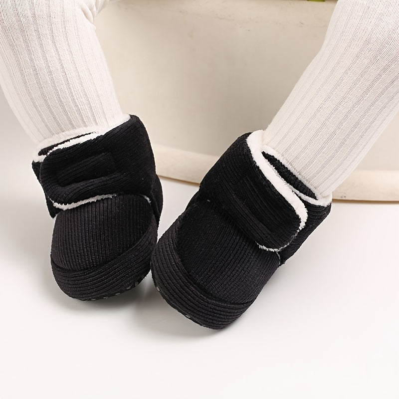 Toddler Baby Girls Booties High-Top Slippers Indoor Crib First Walker Shoes for Winter