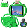 EVA Shockproof Kids Tablet Case with Cartoon Kickstand, Adjustable Strap & 3 Anti-Slip Handles — Fits 7.9\" (20.1 cm), 9.7\"–10.2\" (24.6–25.9 cm) & 10.9\" (27.7 cm) iPad/Tablets