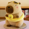 Summer Capybara Plush Toy with Swim Ring – Cute Beach Swimsuit Stuffed Animal Pillow Gift