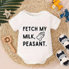 Unisex Baby White Short Sleeve Onesie – Cute Letter Print Jumpsuit for Boys & Girls