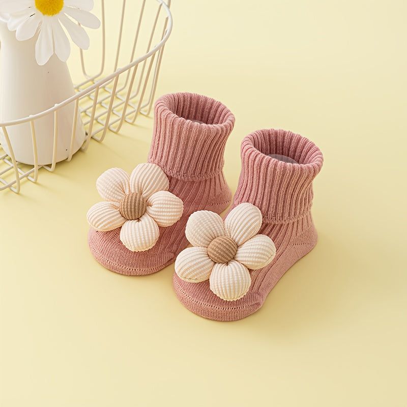 1 Pair of Youngsters' Socks with Glue Dot Anti-Slip Floor Socks | Learning Socks for 0-1 Years Old