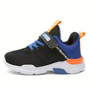 Boys' Breathable Mesh Sneakers – Low-Top Fabric Shoes with Tassel, Hook-and-Loop Closure, EVA Sole (Ages 14 & Under)