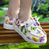 Girls' Colorful Butterfly Loafers — Non-Slip Fabric Slip-On Casual Walking Shoes for Kids