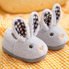 Girls' Cute Cartoon Rabbit Furry Indoor Slippers — Slip-On Non-Slip TPR Sole, Warm Faux Fur for Autumn & Winter