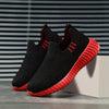 Boys Breathable Slip-On Woven Sneakers – Lightweight Low-Top Running & Walking Shoes with Hook-and-Loop Closure