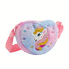 1pc Cute Plush Unicorn Crossbody Bag for Girls - Cartoon Love Design Mobile Phone Bag | Adorable & Stylish Everyday Accessory - Kidzy Market
