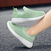 Boys Breathable Slip-On Woven Sneakers – Lightweight Low-Top Running & Walking Shoes with Hook-and-Loop Closure