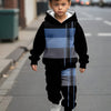 2-Piece Baby Boy Hoodie & Pants Set – Color-Matching Printed Sweatshirt + Trousers, Fall/Winter Casual