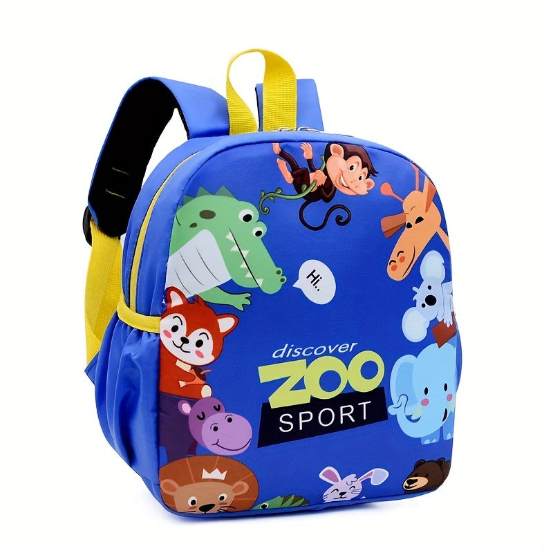 1PC Cartoon Animal Print Backpack – New School Bag for Boys and Girls, Fun & Stylish Design - Kidzy Market