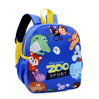 1PC Cartoon Animal Print Backpack – New School Bag for Boys and Girls, Fun & Stylish Design - Kidzy Market