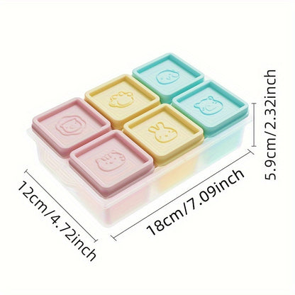 6-Pack BPA-Free Silicone Food Storage Containers with Clip-On Lids – Shatterproof & Freezer-Safe Meal Prep Boxes for Baby Food, Snacks & Purees